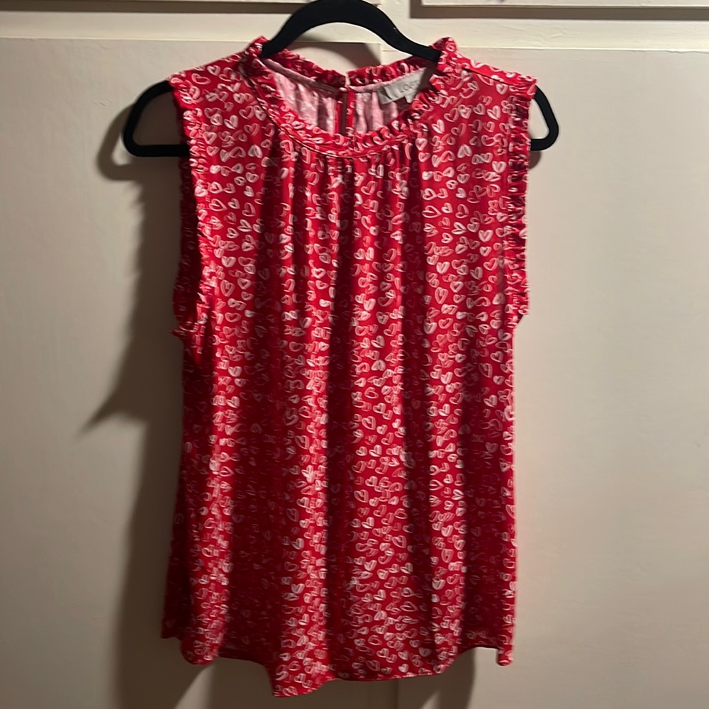 NWT loft, heart blouse